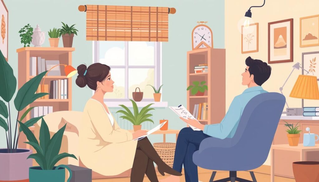 Image of a mental health counselor in a private practice setting