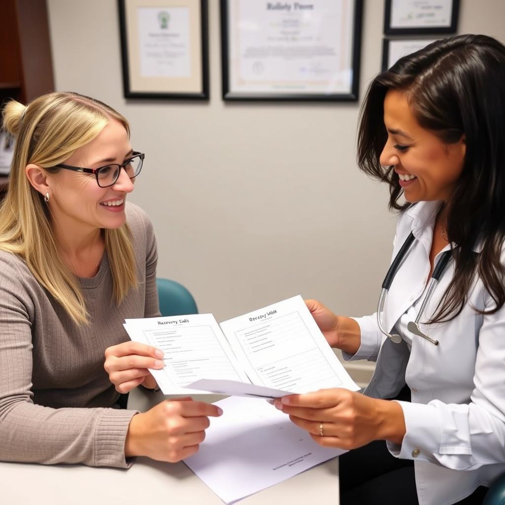 Specialized rehabilitation counselor promoting special 50% new patient discount Specialized rehabilitation counselor promoting special 50% new patient discount